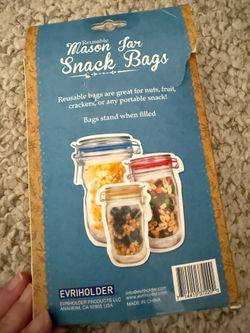 MASON JAR STORAGE REUSABLE BAGS