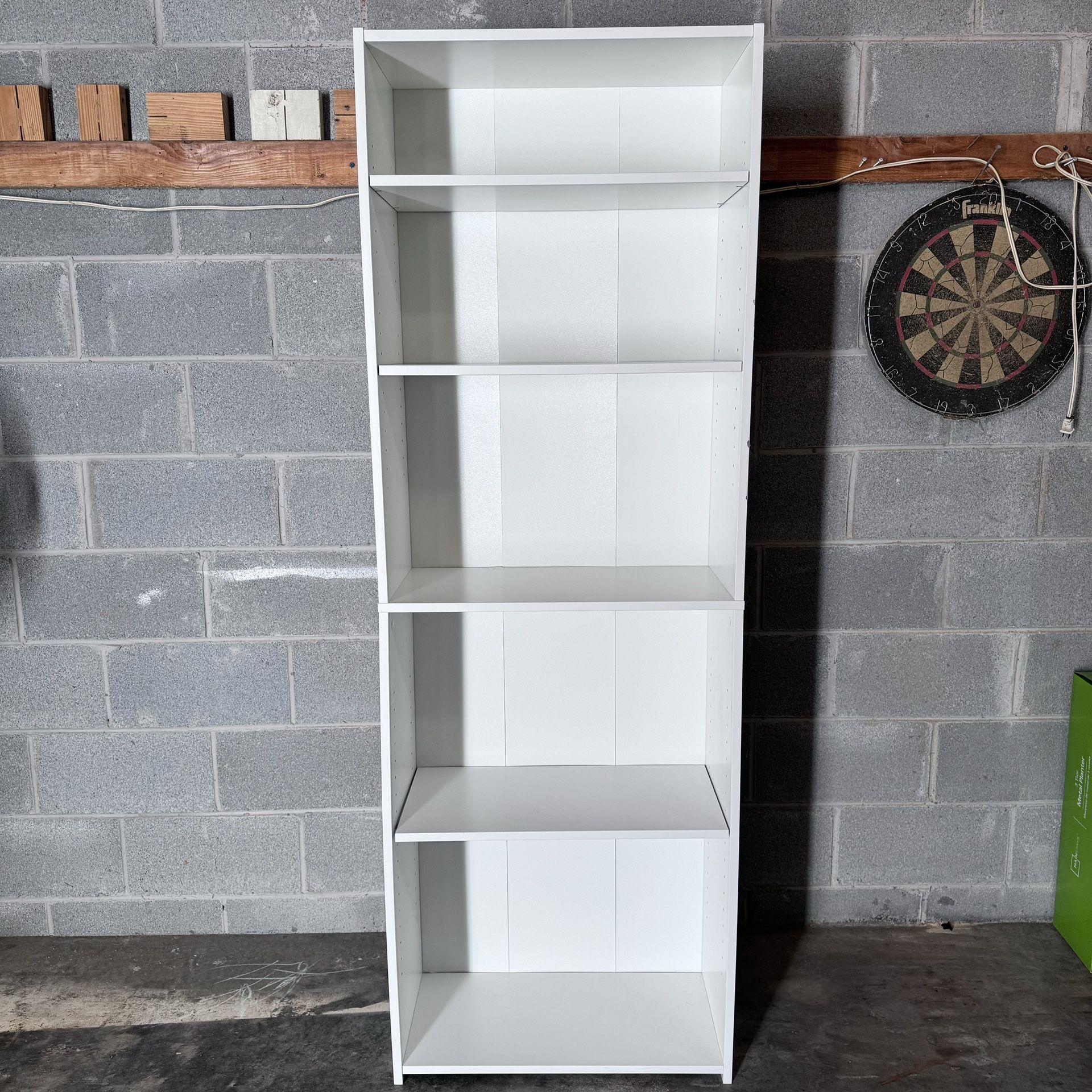 5 Shelf Bookcase White - Room Essentialsâ„¢: Modern Style, Wood Composite, Open Shelving, 71.18" Tall