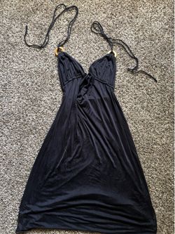 Y2K Black Halter Dress - Ingwa Melero