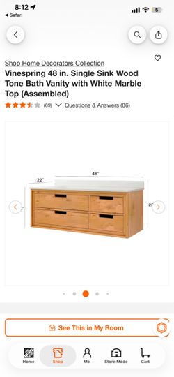 Vanity 48 inch floating