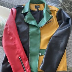 FOREVER 21 Faux Leather Jacket - Men | Color: Yellow | Size: M