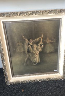 Antique Ballet Dance Painting