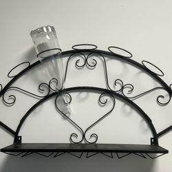 Metal Wall Mount Wine/glass Rack