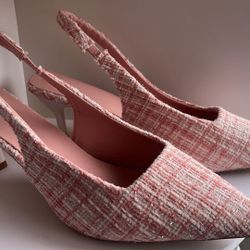 Pink Heels Sling Backs 