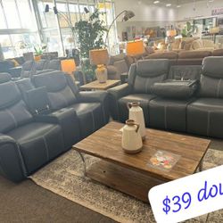 $59 Down Finance Reclining Sofa And Loveseat Sectional Bedroom Set Queen Or King Bed Queen, King Matress Dining Room Set Dining Table 