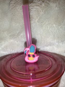 Flamingo Pineapple Straw Topper