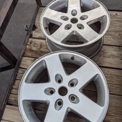 5 Jeep Wheels 5x5 Lug 17" Off 2014 Jeep Set Of 5