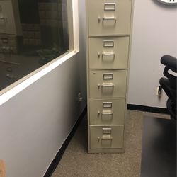 File Drawer Of Five (5) Cabinets All Metal