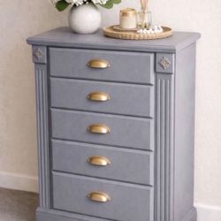 Gray 5-Drawer Chest / Dresser FREE DELIVERY
