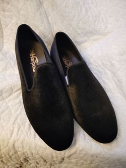 Harpelunde Black Velvet Loafers Size 13