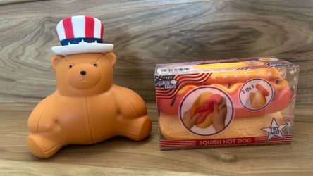 Viral Bear and Hotdog 4rd of  July Squeezy