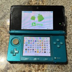 Nintendo 3DS (Aqua Green, w/hShop, 128 GB)
