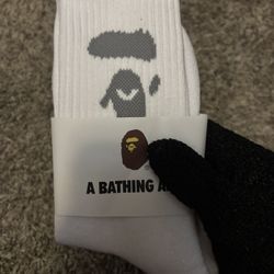 Bape Socks Bape Face White Brand New 