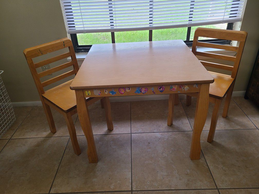 Kids Size Table & 2 Chairs