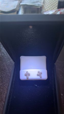 Cross sterling silver earrings