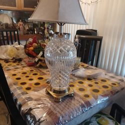 Pair The  Crital Cut  Lamps 