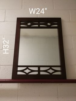 wooden framed mirror