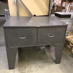 Hamilton Vintage Metal Table With File Drawers