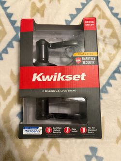 Kwikset SmartKey Keyed Entry Door Lever – Matte black