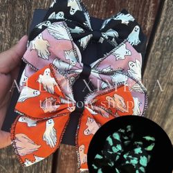 Glow In The Dark Boo Bow