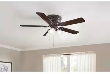 Hampton Bay Clarkston II 44” LED Ceiling Fan w/ Light Kit – Oil Rubbed Bronze