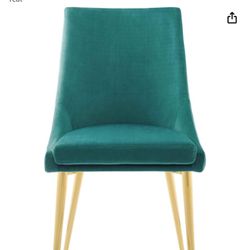 2 chairs ( Teal Velvet color)