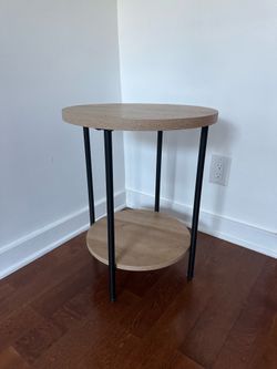 Small table wood and black hardware
