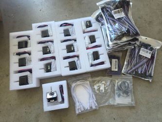 Lot of cnc 3d printer stepper motors connectors printer nozzles