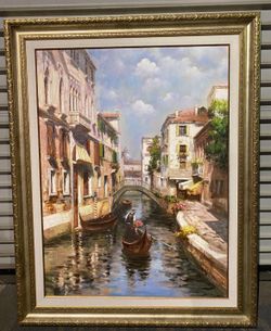 Medium Size Oil Paint With Wood Frame 48”x42”