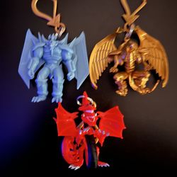 Yu-Gi-Oh! Backpack Hanger Keychains Lot of 3 Toys Figurines Collectibles 