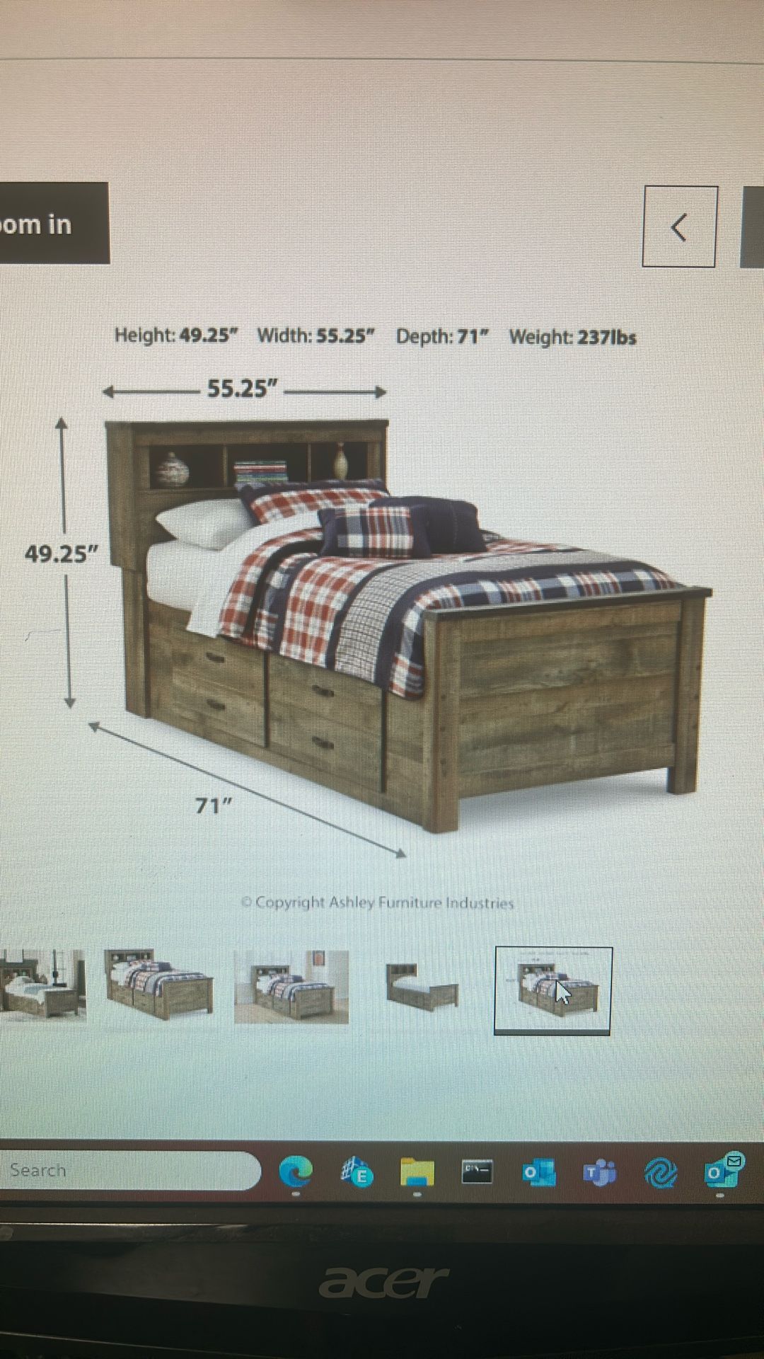 Trinell Twin Bed With 2 Storage Drawers