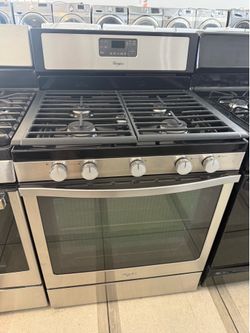 Whirlpool 5 burners gas range stainless steel stove