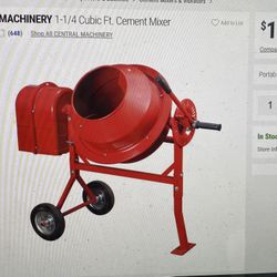 Used Cement Mixer 1   1/4cu Ft