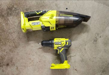 Ryobi drill and vacuum