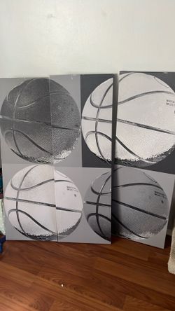 3 panel basketball art