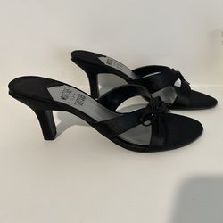 Size 7 Size 7  Mootsie’s Tootsie’s black satin dress sandals 