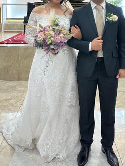 David’s Bridal (Off Shoulder) Wedding Elegant Dress