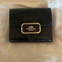 Coach Morgan Black Leather Wallet