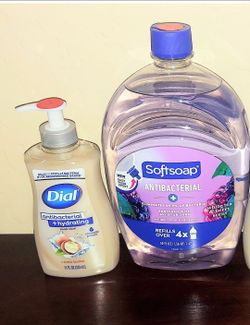 Softsoap Antibacterial Hand Soap 50 fl oz & Dial hand soap