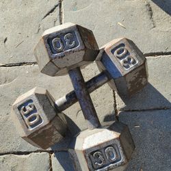 30lb Hex Dumbbell Set