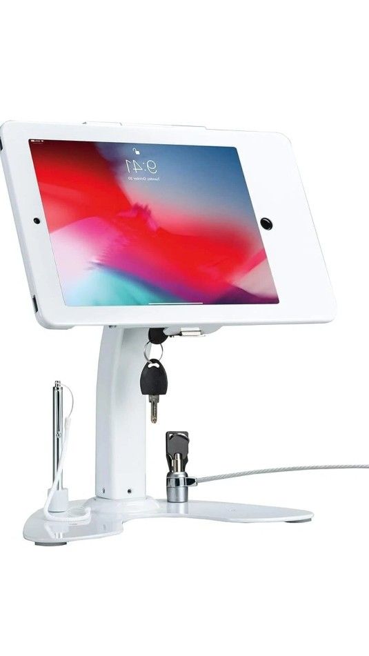 Dual Security Kiosk Stand With Locking Case & Cable For ●iPad Air 3 || ●iPad Pro 10.5 || ●iPad Gen 7 ||