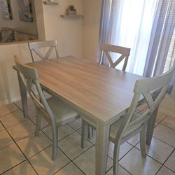 Dinning Table 4 Chairs  2 Chairs For Bar Stool