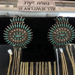 2 Silver Bangle Bracelet With Turquoise 39923-1