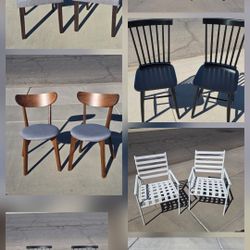 Dining Chairs Wooden Metal Sets Of 2
