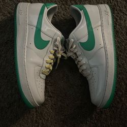 Patten Leather Aqua Air Force 1s 🔥🔥60$
