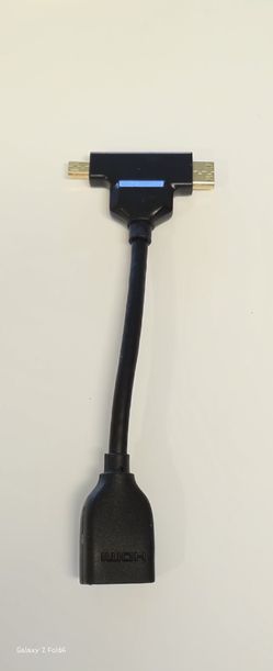 NEW 2 IN 1 HDMI type-A
Female to Micro HDMI type-d
Male and Mini HDMI type-c
Male adapter short cable hdmi
1.4 10CM 0.1m.