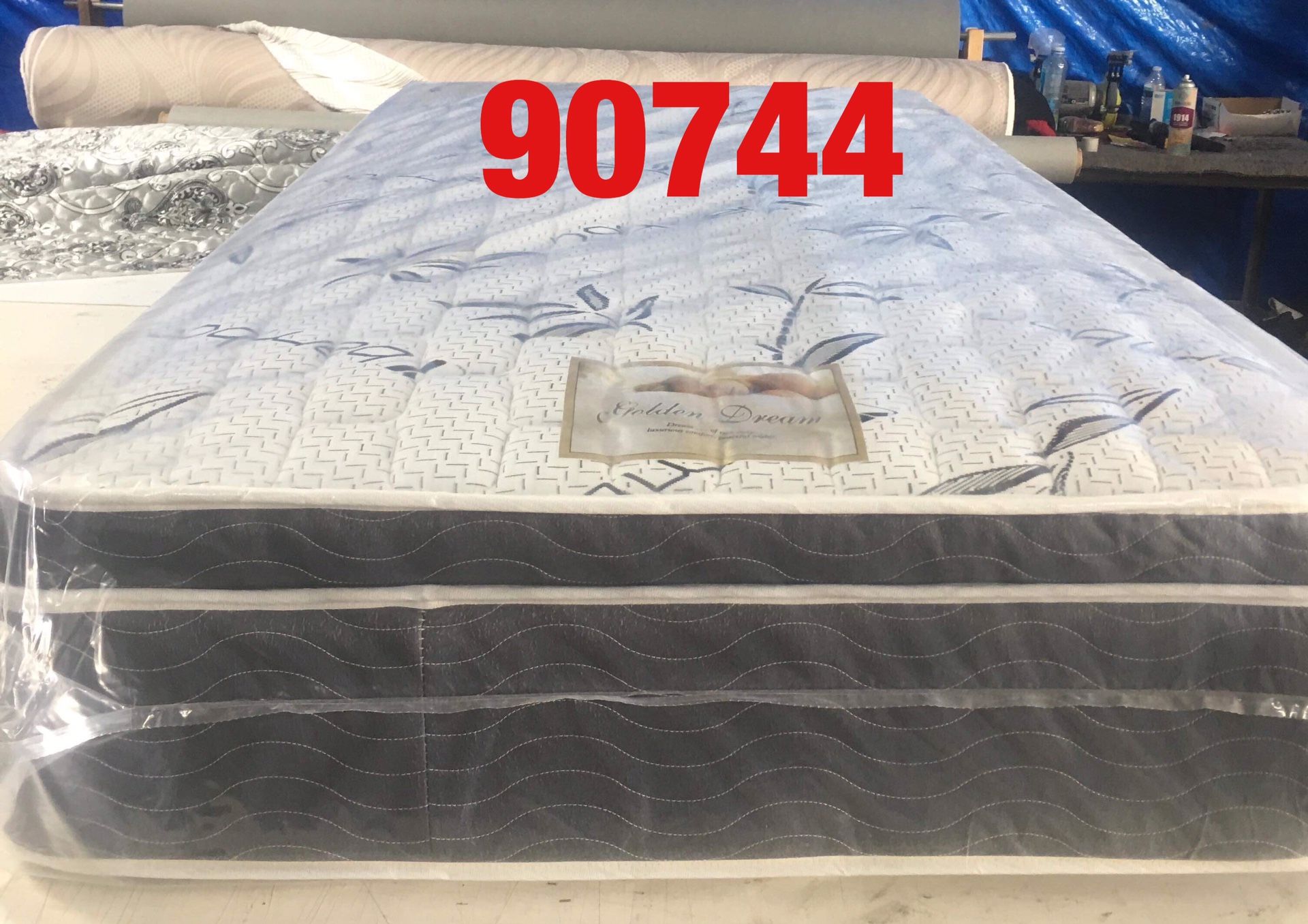 12” thick pillow top mattress. Twin Mattress only-$185 Mattress & box spring-$220 Full Mattress only-$255 Mattress and box spring-$285 Queen Matt
