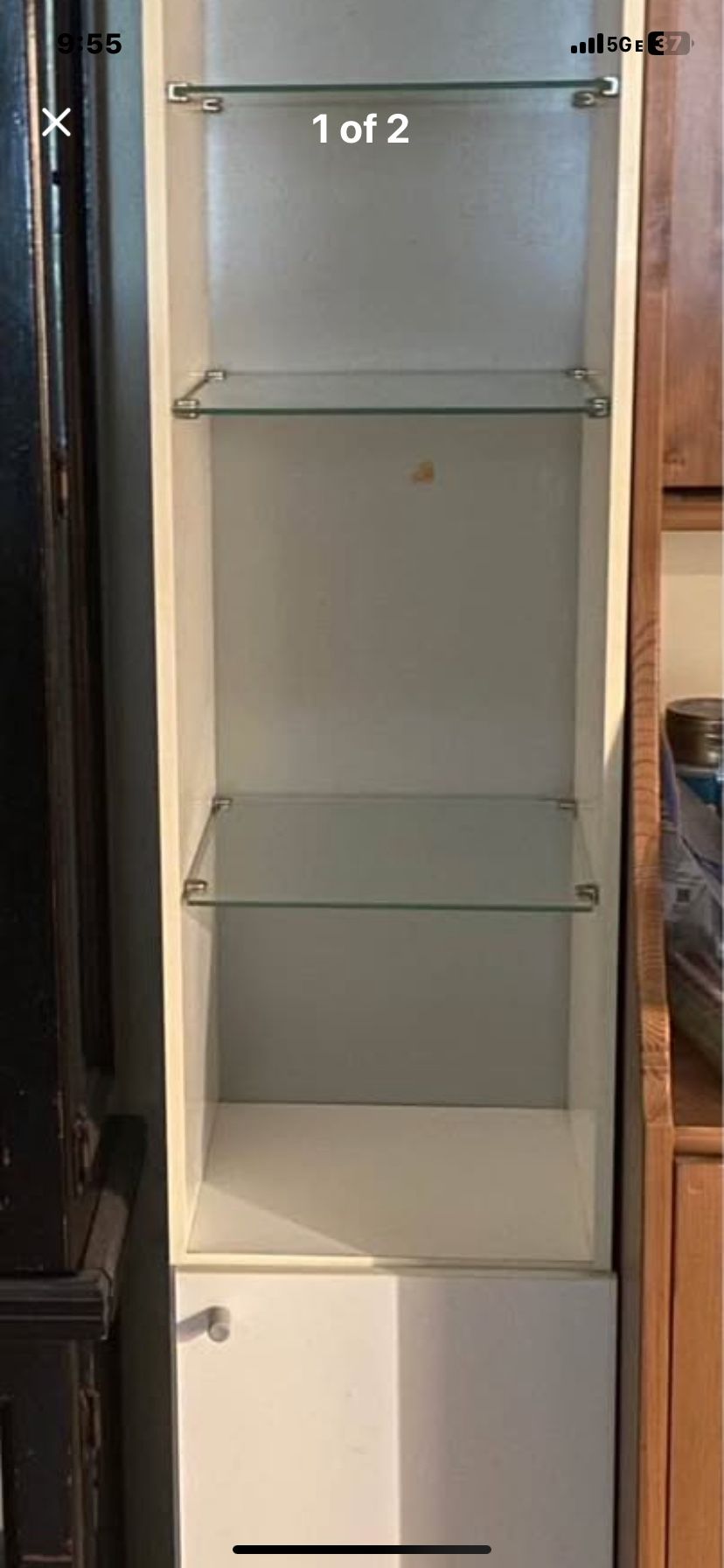 Thin White Shelf Compact Fits In Small Spaces Great Space Saver