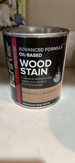 Wood Stain Behr Premium Oil Base Weathered Gray 1qt 32oz