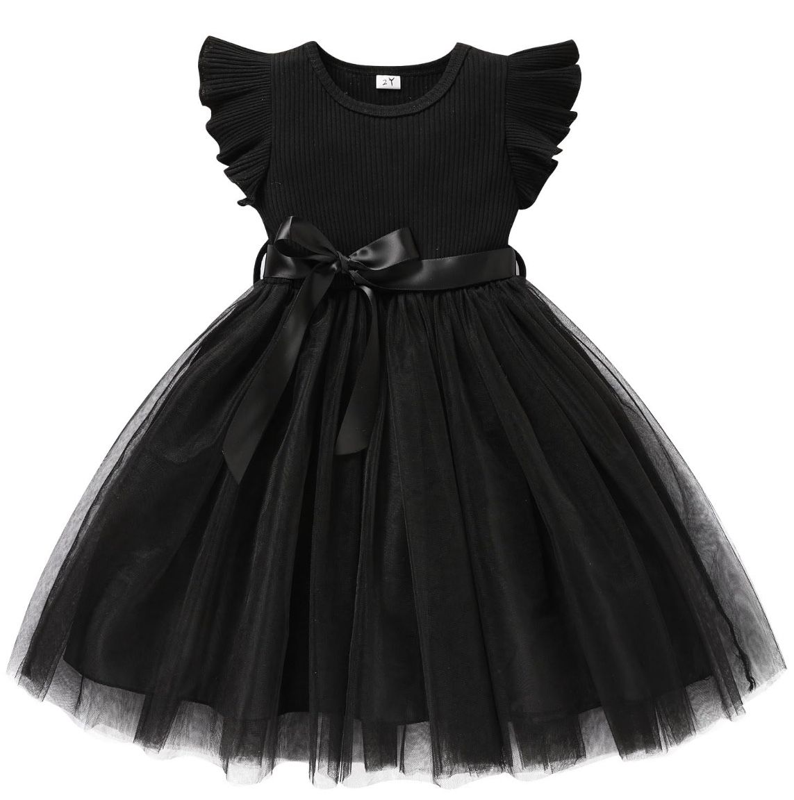 Toddler Girl Tulle Dress Summer Ruffle Sleeveless Baby Girl Fashion Casual Dress